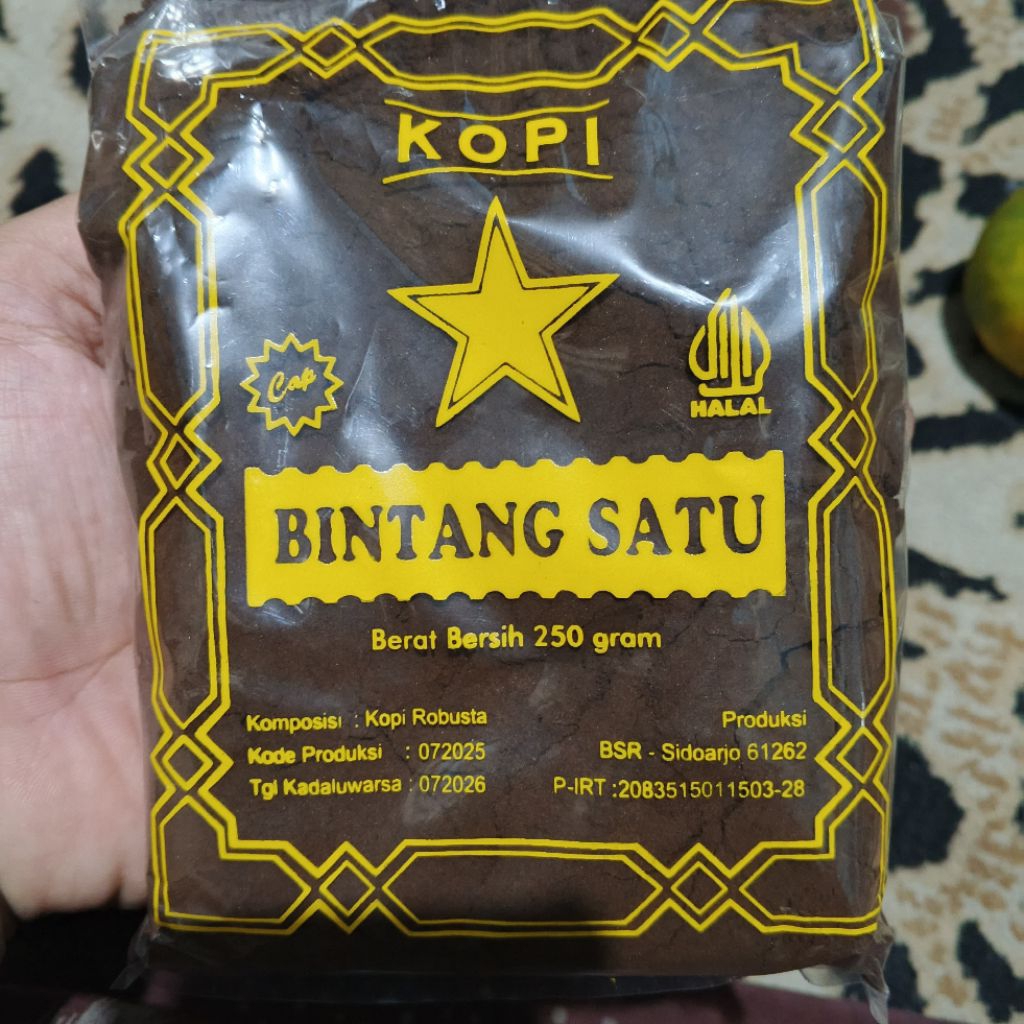 

Kopi Hitam 250gram Merek Bintang Satu Black Coffee 250 gram Star One Kopi bubuk