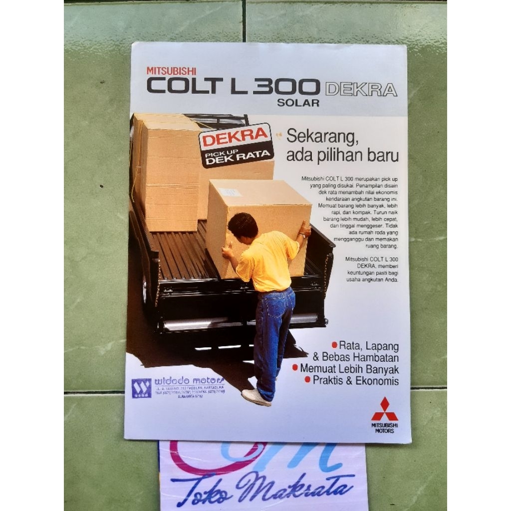 brosur iklan original mobil Mitsubishi L 300 DEKRA