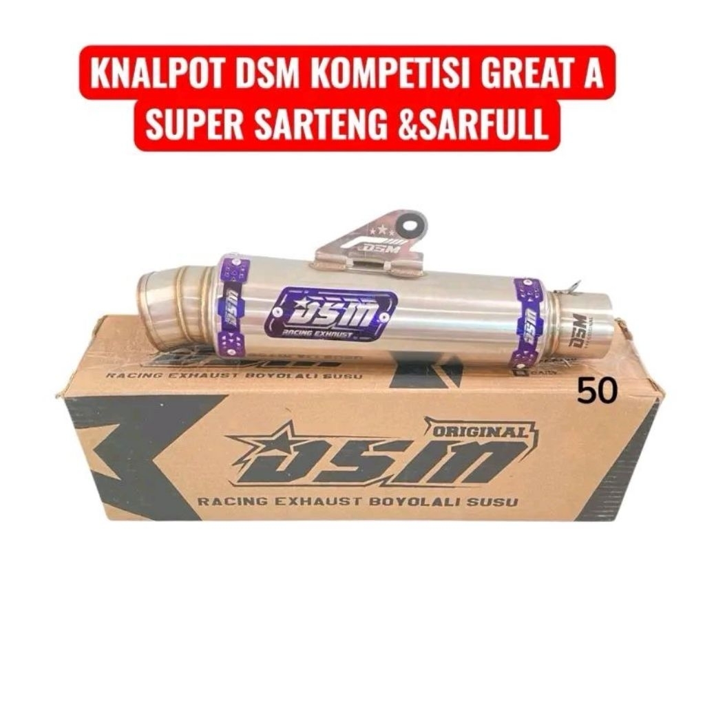 Knalpot Dsm Kompetisi Rata 25cm SARFULL DAN SARTENG SUPER GREAT A