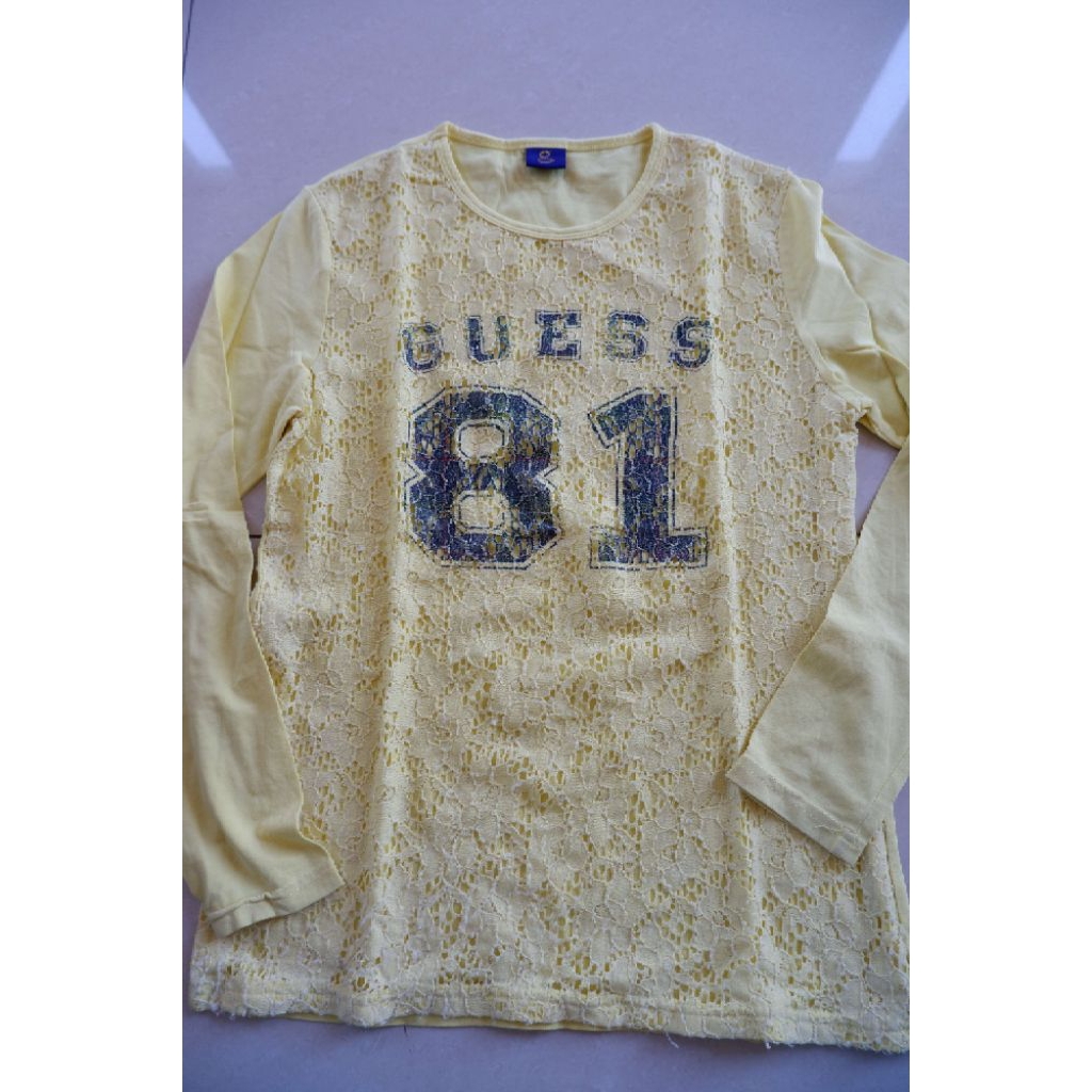 PRELOVED BAJU ATASAN LENGAN PANJANG ANAK GUESS KUNING