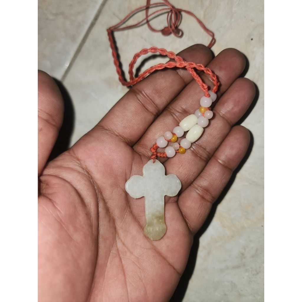 kalung bandul liontin batu giok peninggalan jadul