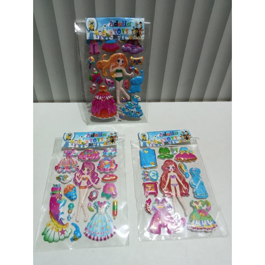 

20pcs stiker Barbie cantik