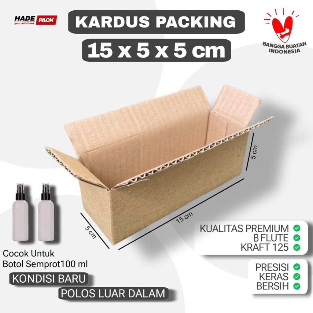 

Kardus Baru 15x5x5 cm - Bersih, Kuat dan Praktis untuk Packing