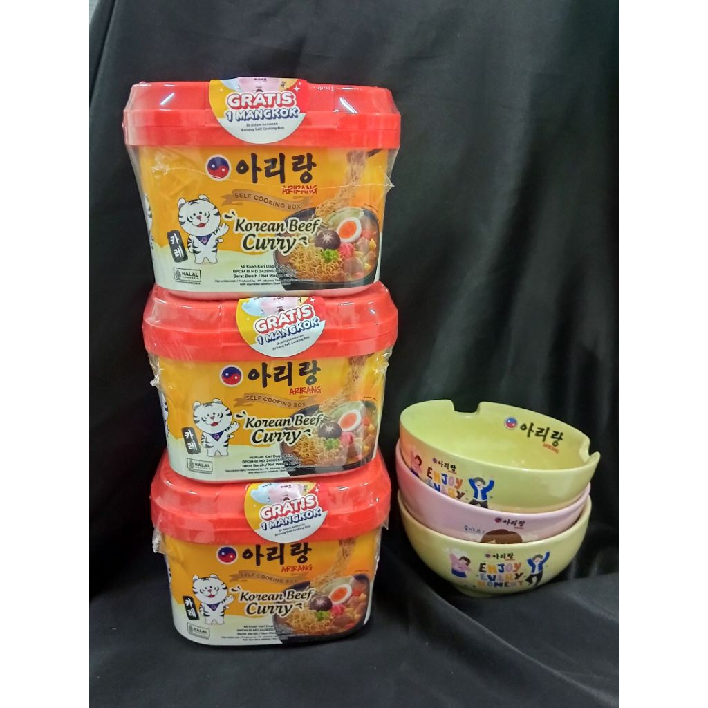 

Paket Bundling 3pcs Arirang Self Cooking Korean Beef Curry FREE 3 MANGKOK Cantik