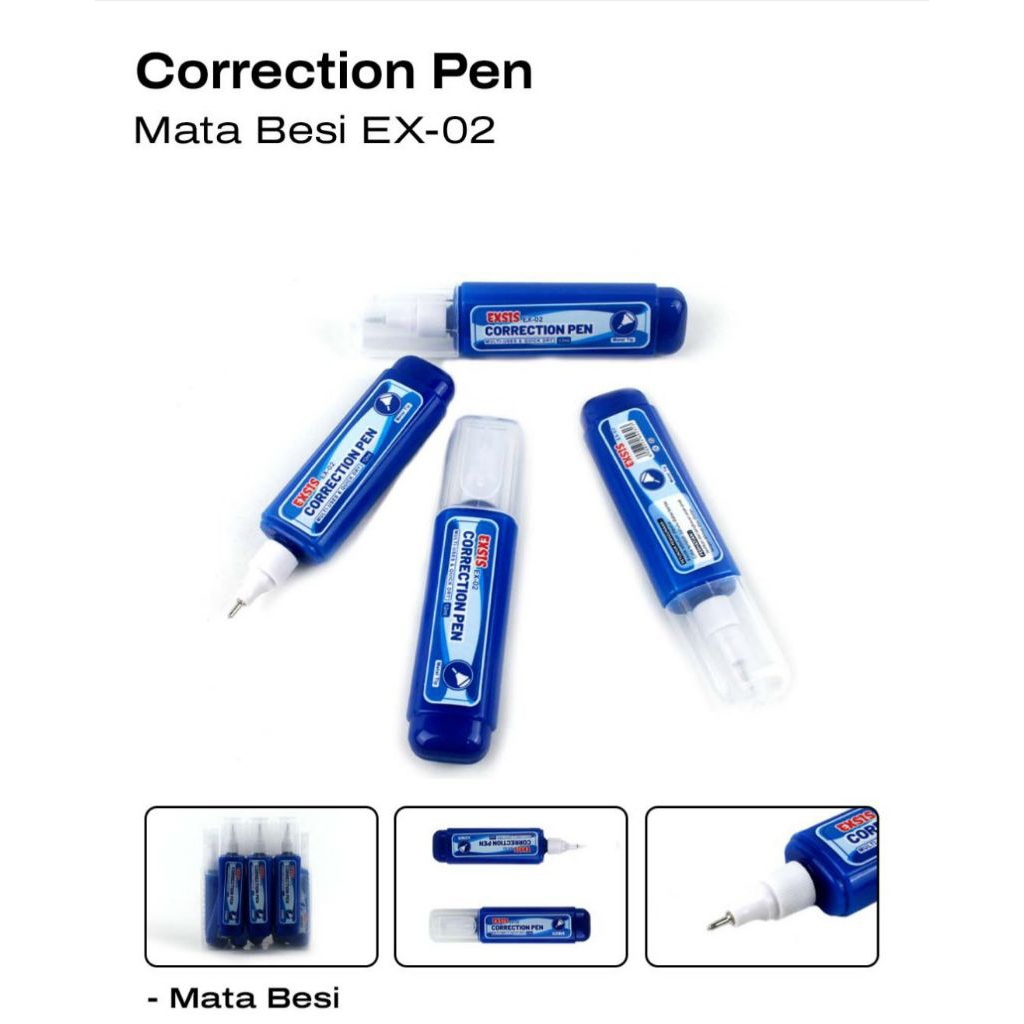 

Tipex Mata Besi Exis / 1 Buah Tipex Exis Mata Besi / Correction Pen Ex-02