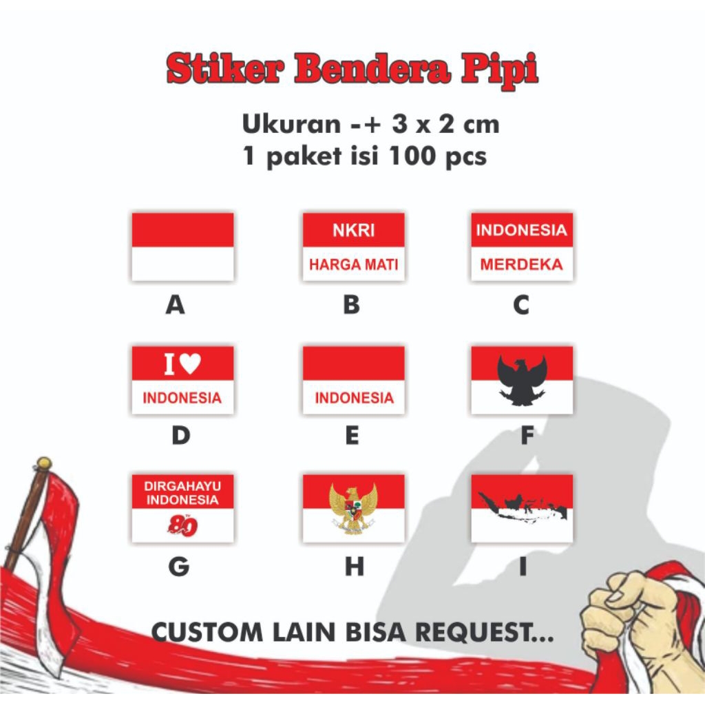 

Stiker bendera Pipi