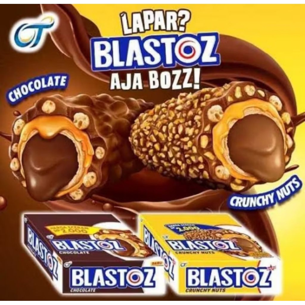 

wafer roll blastoz renyah dan crunchy / 1 box isi 12pcs