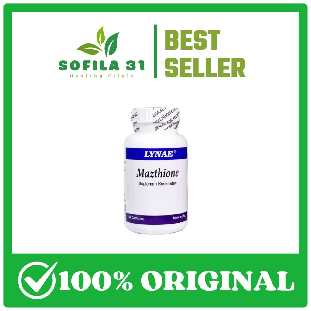 LYNAE MAZTHIONE suplemen pemutih kulit 60 kapsul 100% asli original