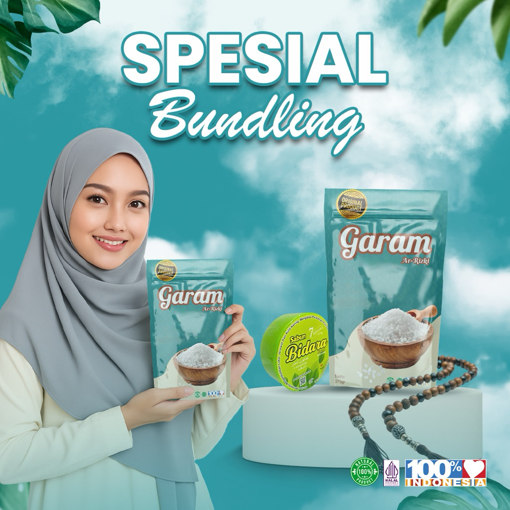 

Garam Mandi Terapi ArRizki Bergaransi Original Kemasan 275gr | Bonus Sabun Dan Tasbih