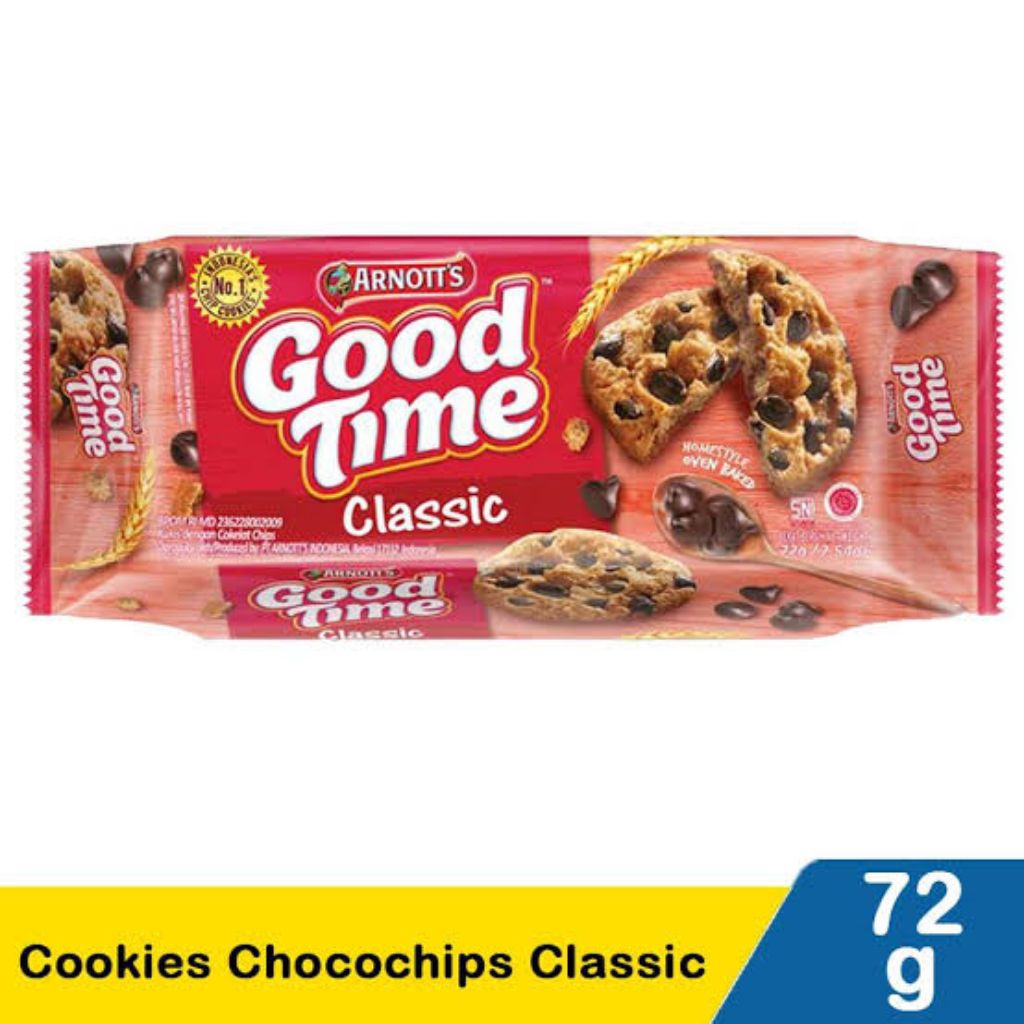 

Good Time Classic Chocochip Cookies 72gram