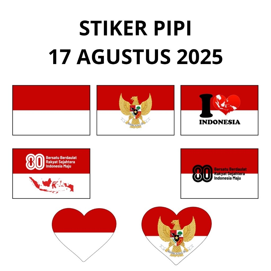 

STIKER PIPI AGUSTUSAN / 17 AGUSTUS / STICKER KEMERDEKAAN