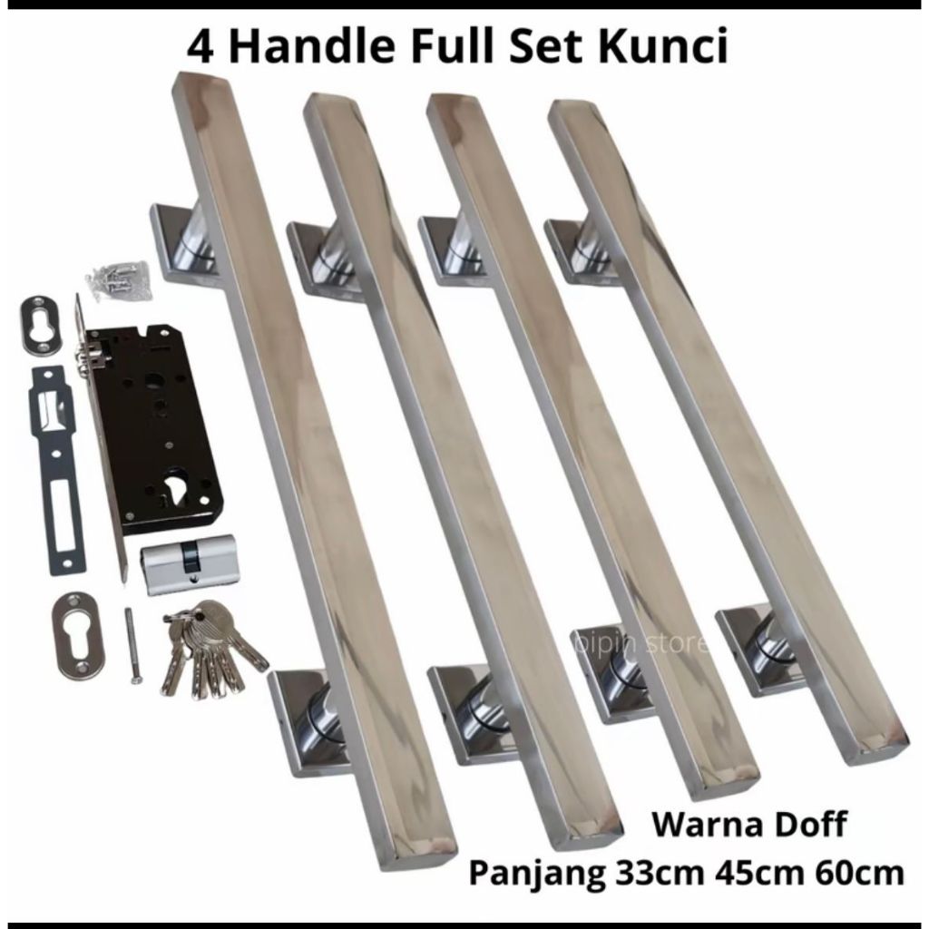 Handle pintu# handle pintu rumah kupu tarung# handle pintu rumah minimalis# 4pcs+ kunci