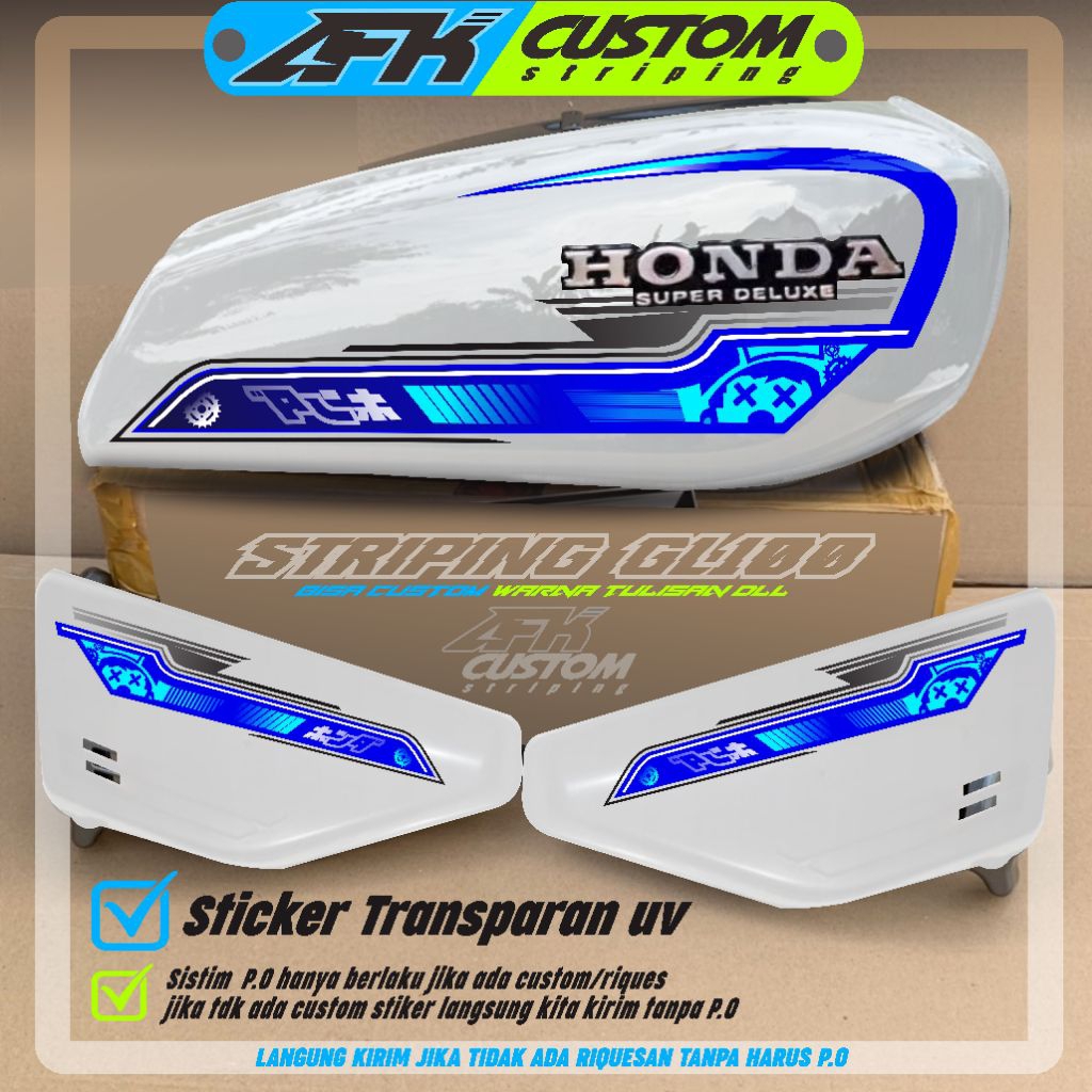 STRIPING GL 100 - STRIPING HONDA GL 100 - STRIPING GL 100 TRANSPARAN - STRIPING GL 100 VARIASI - STR
