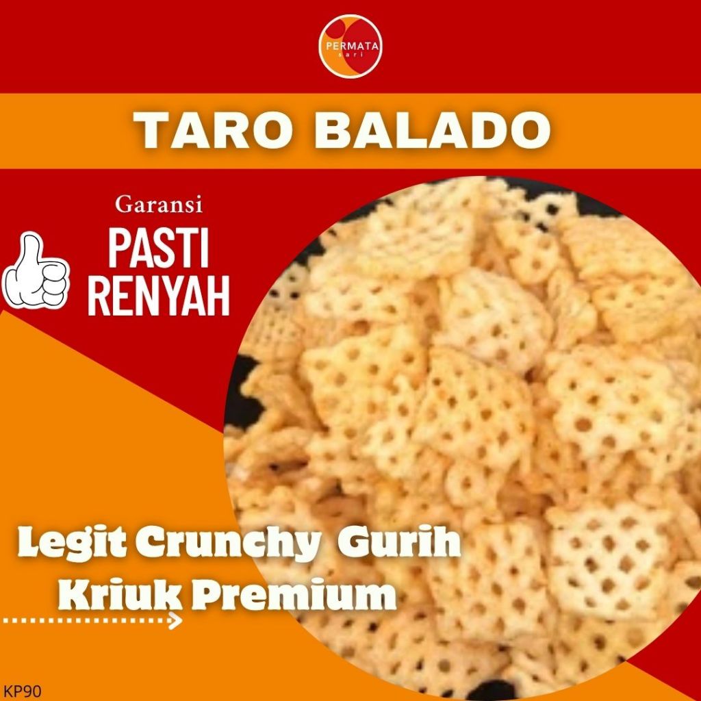 

Kerupuk Taro Balado 100Gram±/Kerupuk Singkong Pedas/Cemilan Taro