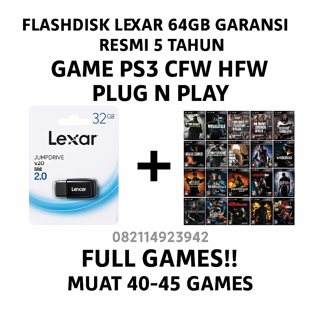 FLASHDISK 64GB + GAME XBOX 360 JTAG RGH | GARANSI FLASH DISK 5 TAHUN | FLASH DISK GAME XBOX 360 RGH 