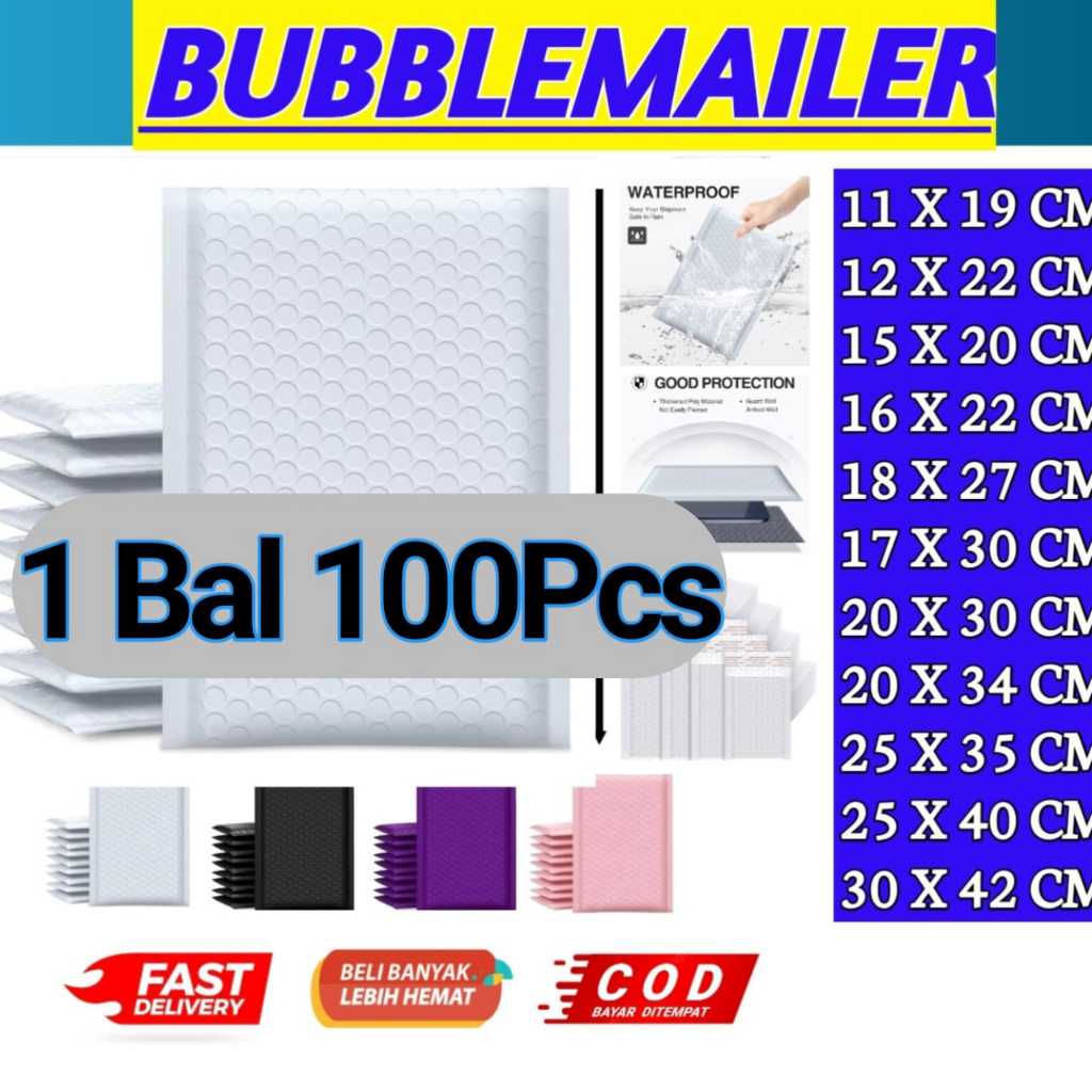 

Bubble Mailer Warna | Isi 100pcs | Ukuran Lengkap | Pink – Ungu – Hitam – Putih