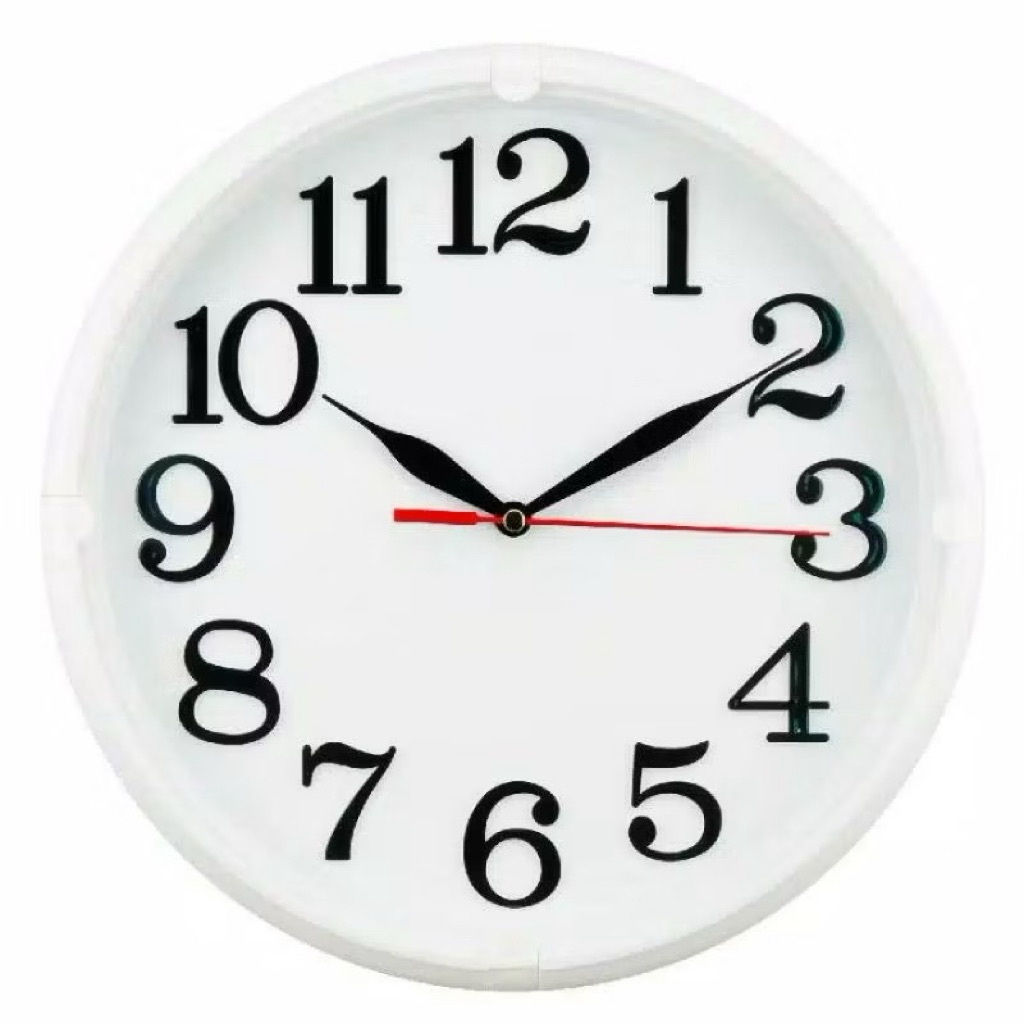 Jam dinding angka timbul 26cm Minimalis Import Quality