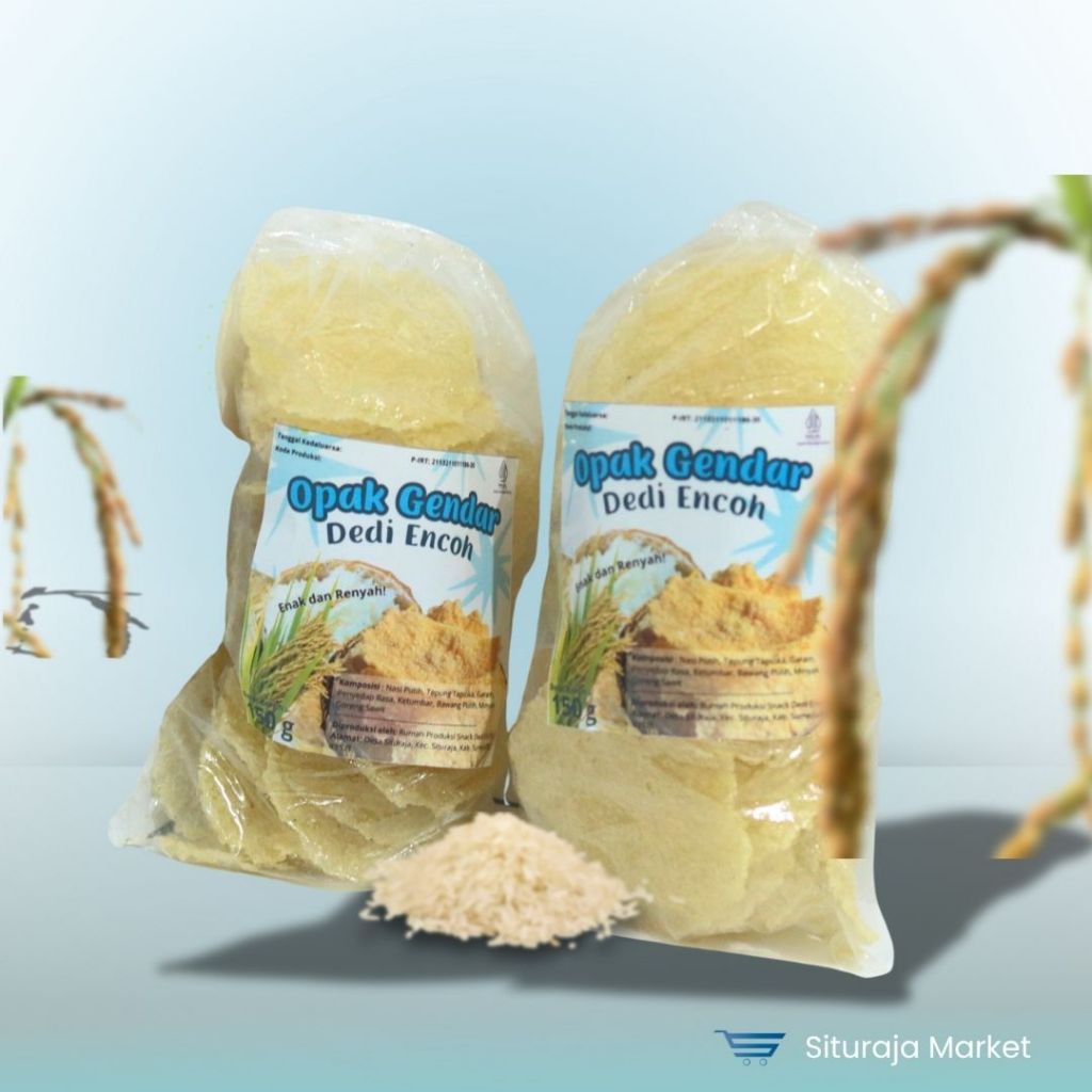 

[Opak Gendar Dedi Encoh] -Opak Gendar Mentah Tinggal Goreng / Gurih dan Nikmat/ 15 gr