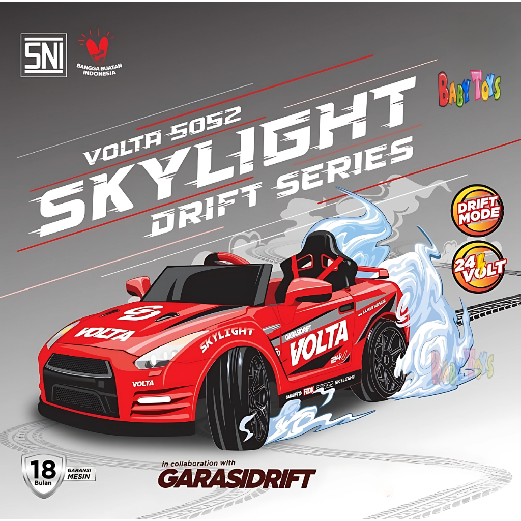 BabyToys Mainan Mobil Aki Anak Remote Control Drift Balapan Track Mobil Listrik Dapat Dinaiki