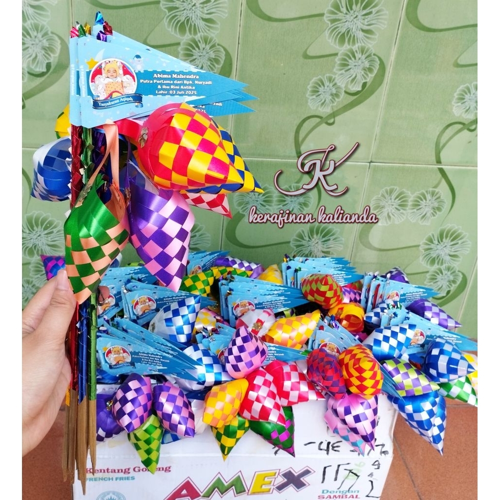 bendera aqiqah /kembang telur aqiqah