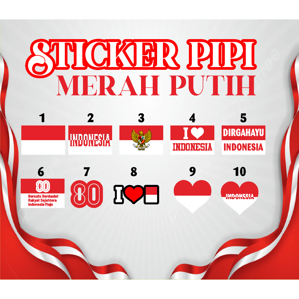 

STICKER PIPI merah putih - agustusan