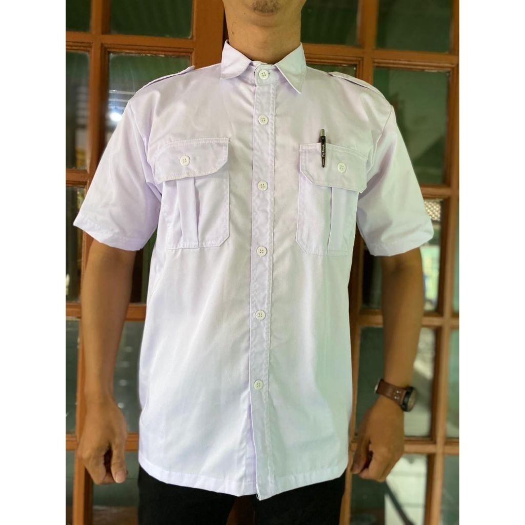 Baju Dinas Putih PNS Pria Baju PDH Putih Seragam Putih PNS Baju Putih PNS PDH pria Panjang/Pendek