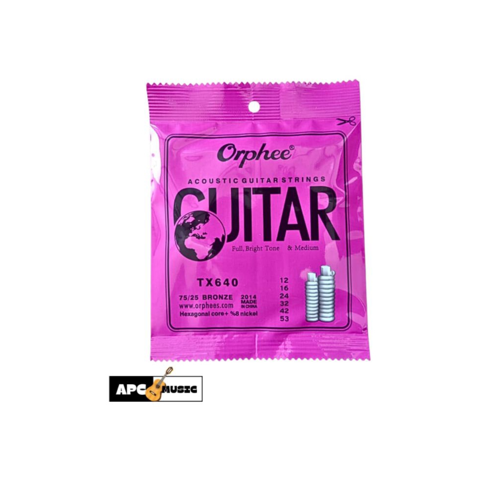 senar gitar Orphee TX640 senar gitar Orphee akustik 012 original