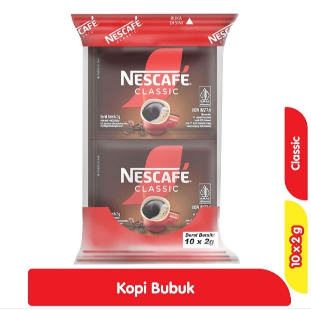

Nescafe Kopi Klasik Sachet 10 x 2 g