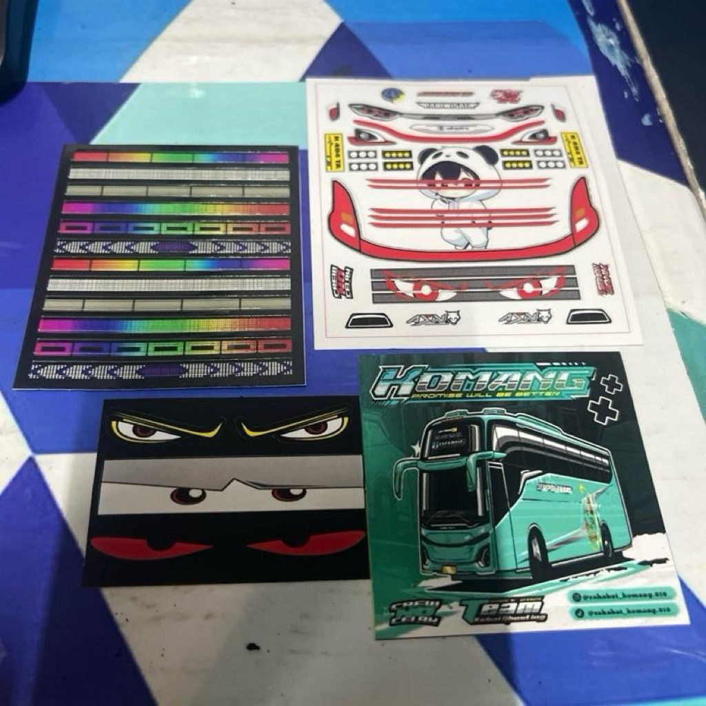 Stiker Miniatur Lampu Bus JetBus 3+ ANIME (BONUS STIKER BUS RANDOM)