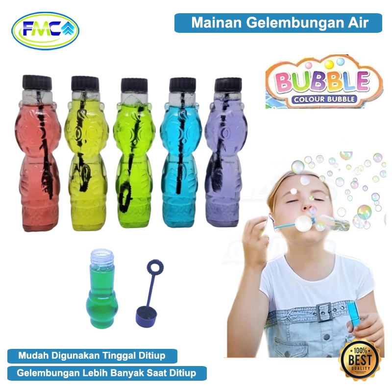 Mainan Anak Gelembung Sabun Balon Air Bubble Tiup Mainan Gelembungan Air Botol 1 Pcs Murah Mainan An