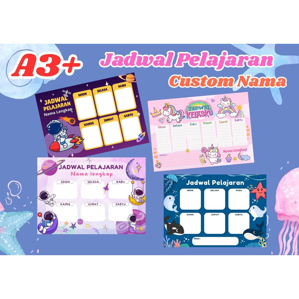 

PROMO_Jadwal Pelajaran Sekolah Aesthetic Besar untuk Kelas - Poster Jadwal Pelajaran Wipeclean Best Seller