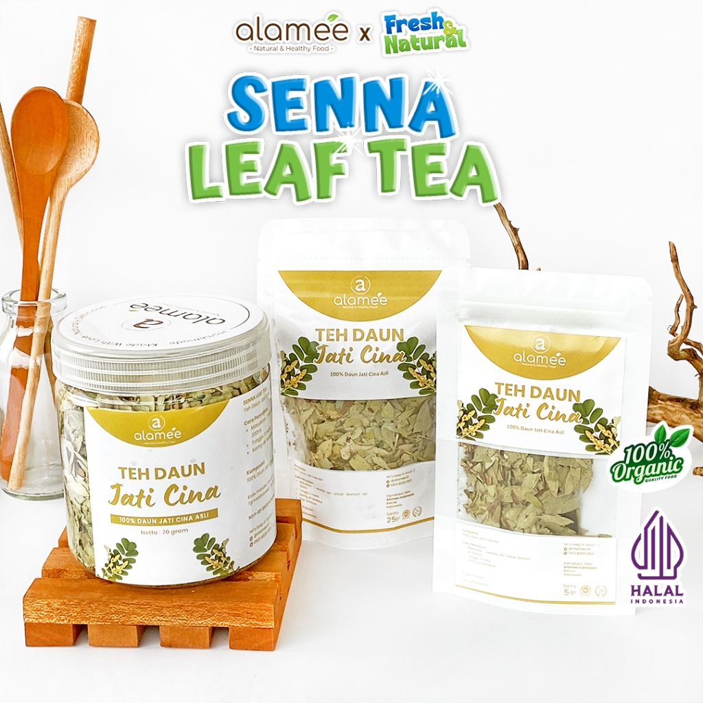

Teh Daun Jati Cina Senna Leaf Tea Teh Herbal Alami Organik Organic Siap Seduh fresh and natural