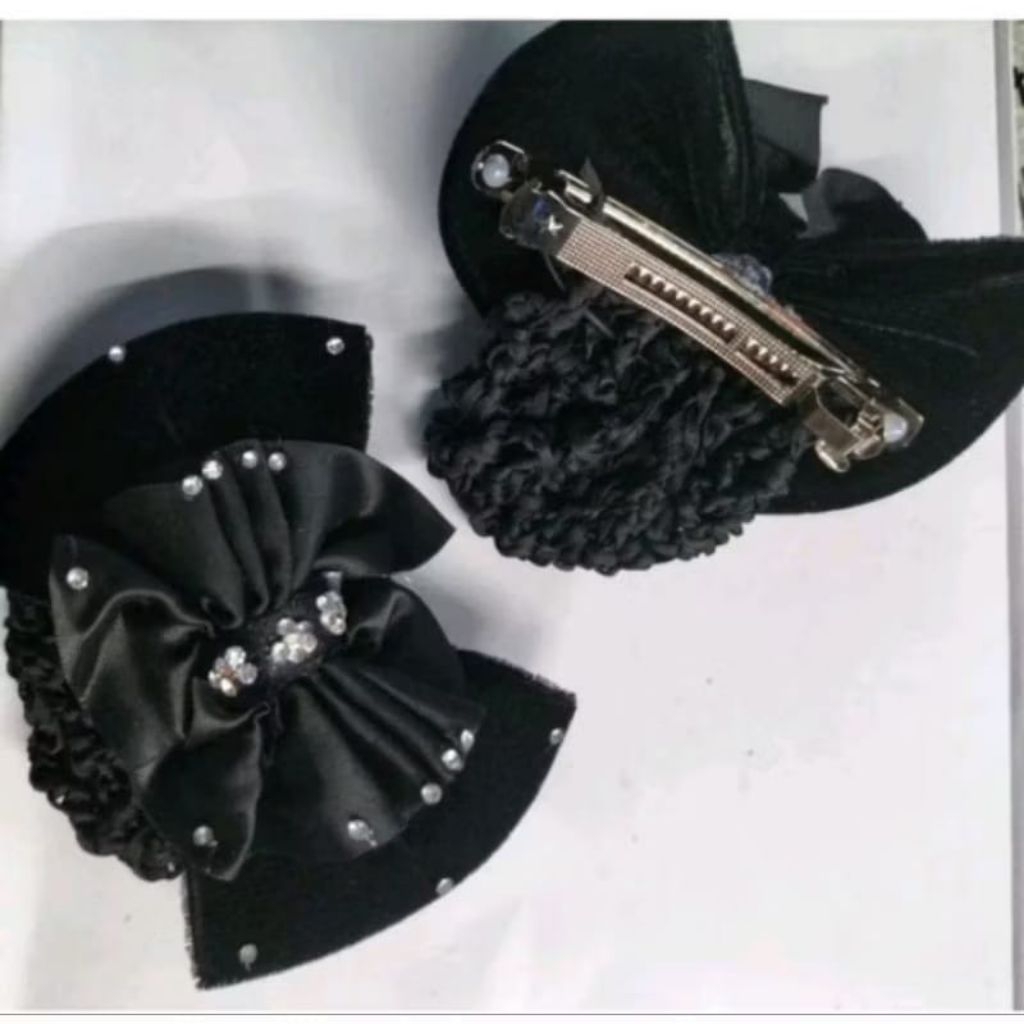 scrunchie ikat rambut cempol hijab tile bunga flowly premium jumbo terbaru