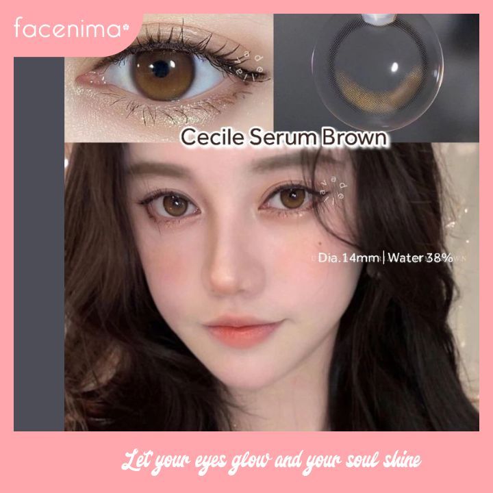 SOFTLENS EOS CECILE SERUM BROWN 14.00 mm MINUS TINGGI (-0.50 sd -7.00)