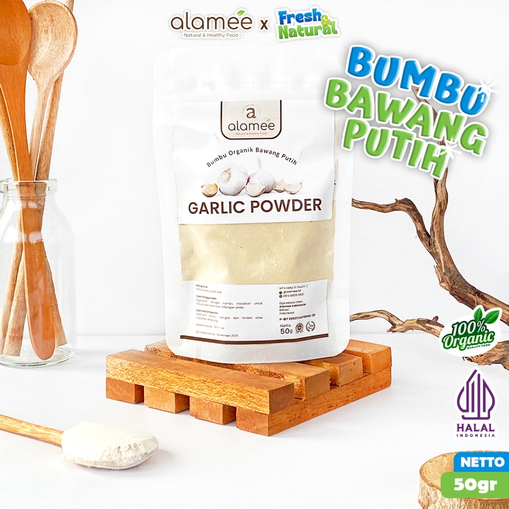 

Bawang Putih Bubuk Garlic Seasoning Powder Bumbu Masak Dapur Organik Murni Asli 50g fresh andnatural