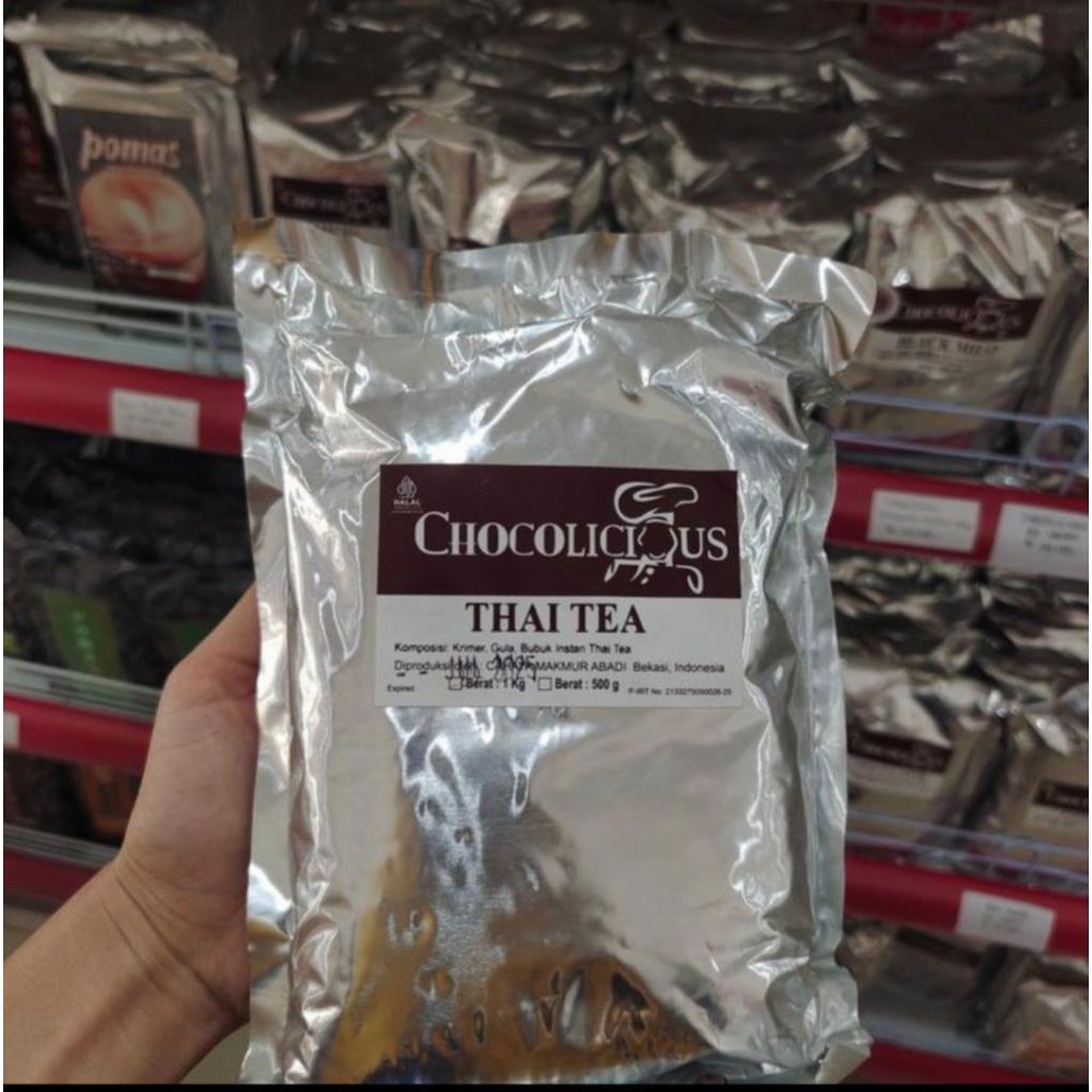 

chocolicious thai tea bubuk berat 500 gram