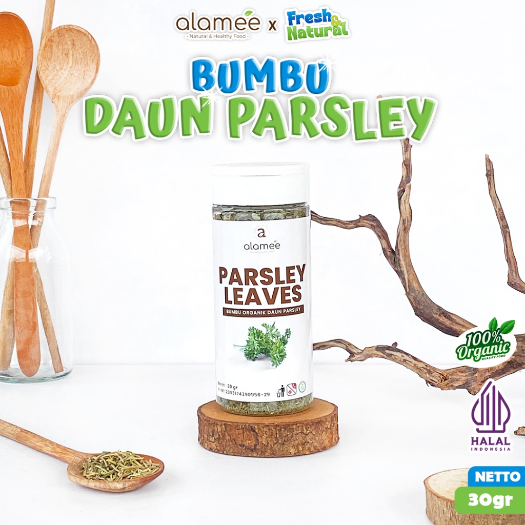 

ALAMEE Parsley Kering Dried Persley Flakes Daun Peterseli Leaves Organik 30g fresh and natural