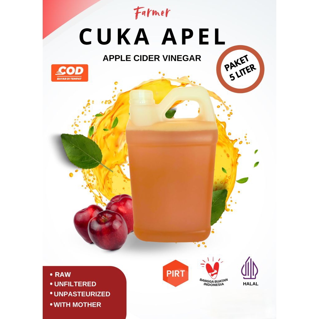 

Cuka Apel Paket 5 Liter - Cuka Apel Paket Repacking -- Cuka Apel Organic - Cuka Apel Fermentasi