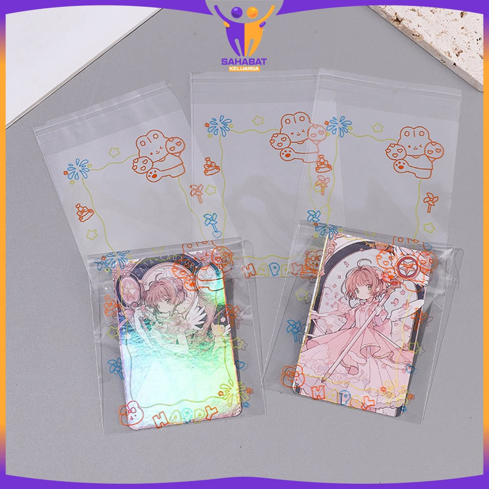 

Plastik Packing Bening 50PCS Sleeve Cover Kartu Kpop Motif Corak Warna Warni / Plastik Bungkus Photocard Hadiah Bingkisan Sahabat Keluarga C1365