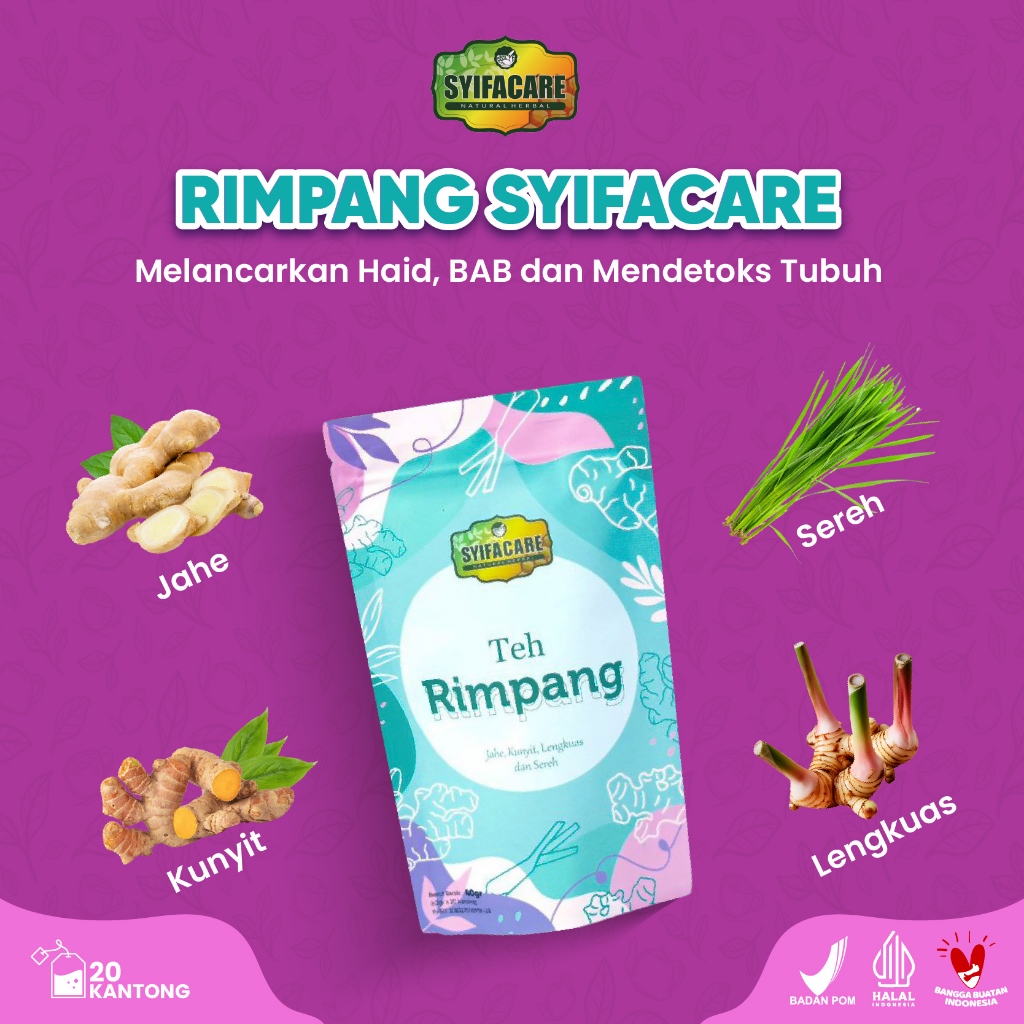 

Teh Rimpang Syifacare - Teh Celup Bahan Alami Herbal 100% Teh Rimpang Pelangsing, Penurun Berat Badan