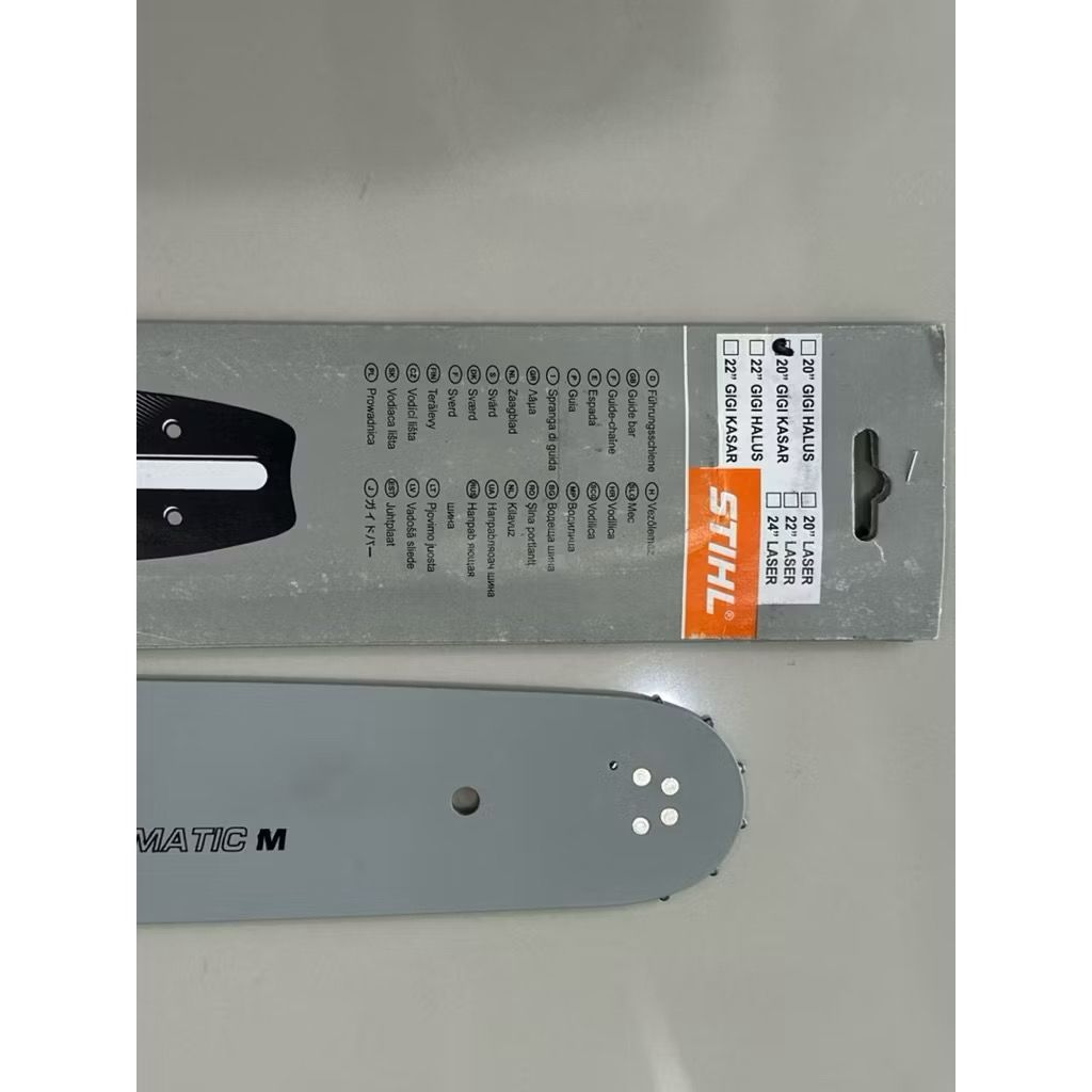 BAR CHAINSAW ASLI STIHL 20 INCH 34 MATA 50 CM GIGI KASAR BAR SENSO 20”/34T