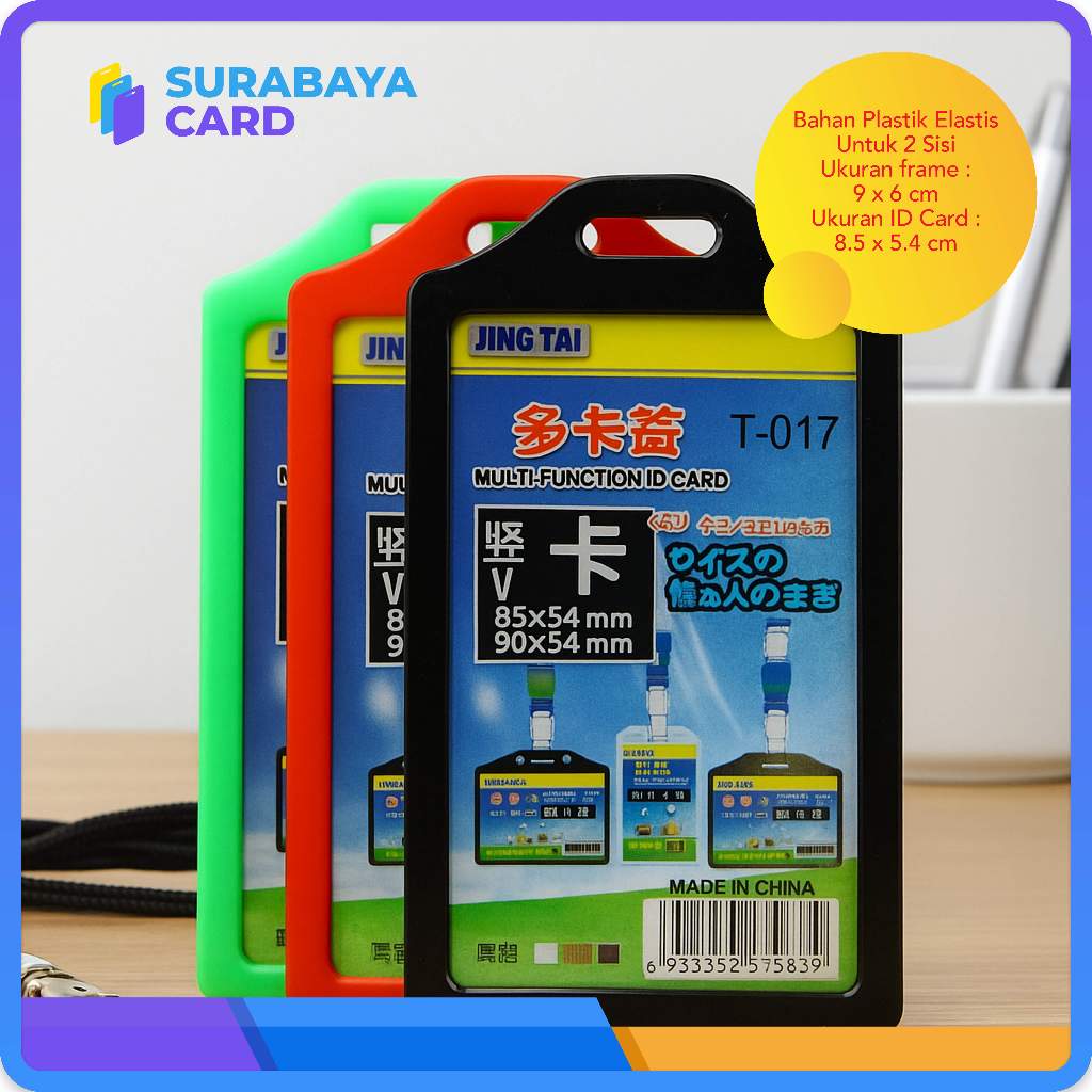 

Tempat Idcard Card holder Frame Karet Elastis 2slot/ 2muka Card Holder Idcard