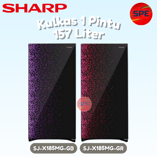 KULKAS 1 PINTU SHARP KAPASITAS 157 LITER SJ-X185MG-GB / SJ-X185MG-GR GARANSI RESMI (MEDAN)