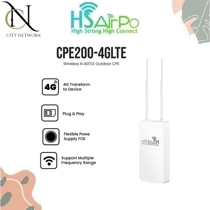 HSAIRPO CPE200-4G-LTE CPE AP 4G LTE OUTDOOR WIRELESS 2.4GHZ CPE 200