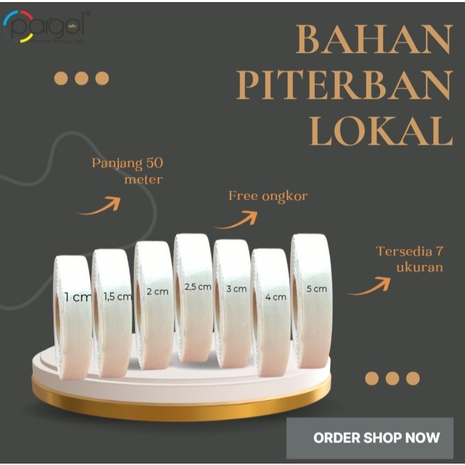 

Bahan Piterban Polos - Piterban Lokal - Piterban Katun Panjang 50 Meter - PargolLabel