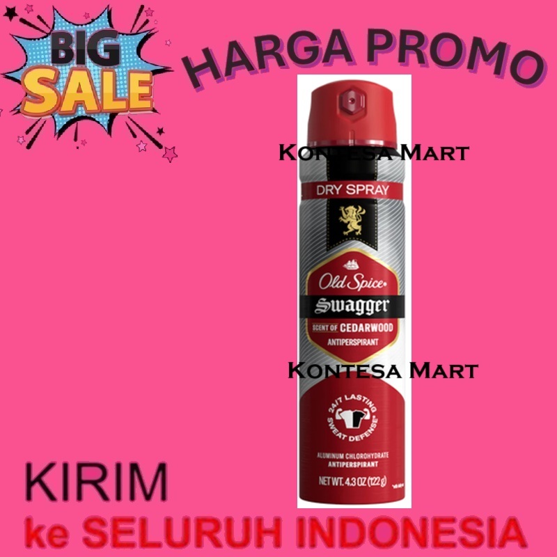 Old Spice Swagger Cedarwood Antiperspirant Deodorant Spray Dry Deodoran Swager Anti Perspirant 122 g