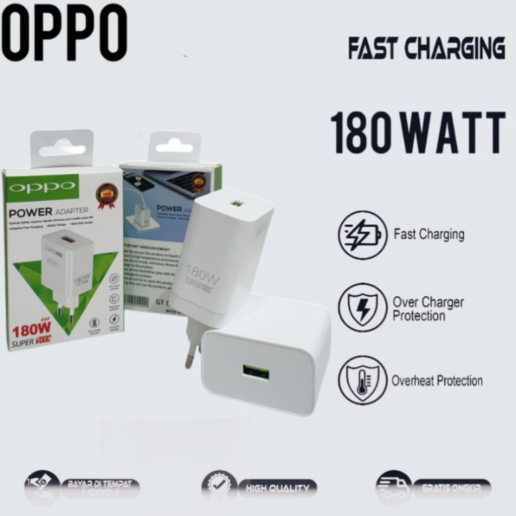 Batok Adaptor Oppo 180W Fast Charging
