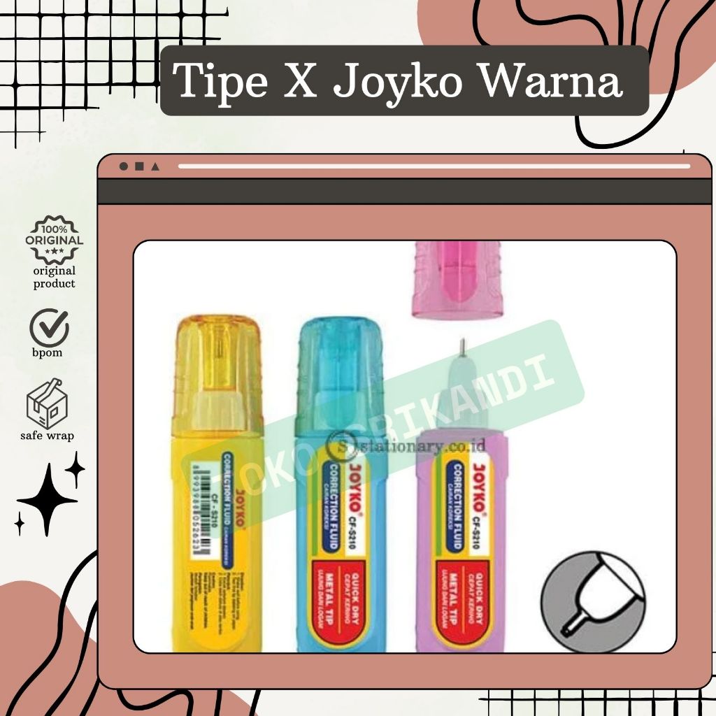

Tipe X Joyko Warna Satuan/Eceran