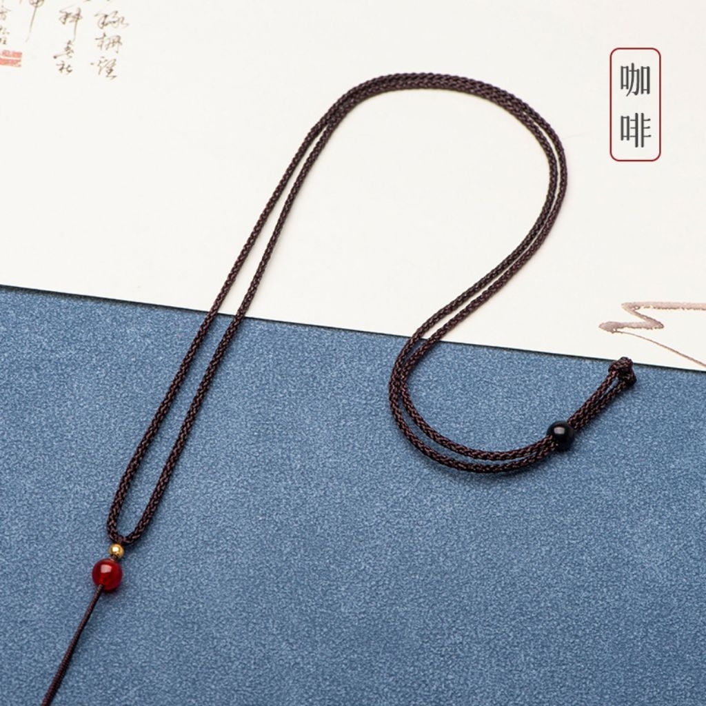 Tali Kalung Untuk Liontin Batu Giok Warna Dark Brown