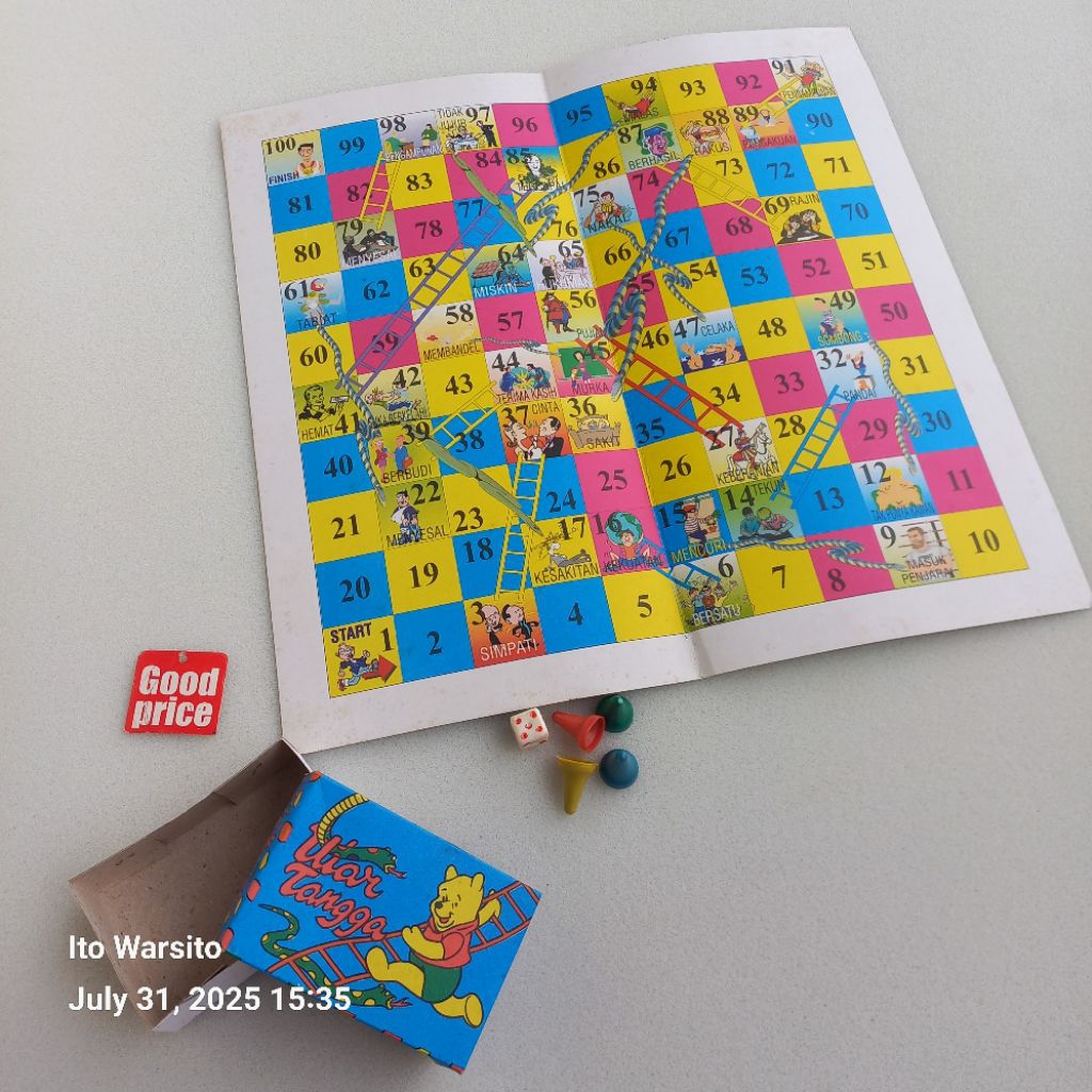 Mainan ular tangga jadul Winnie